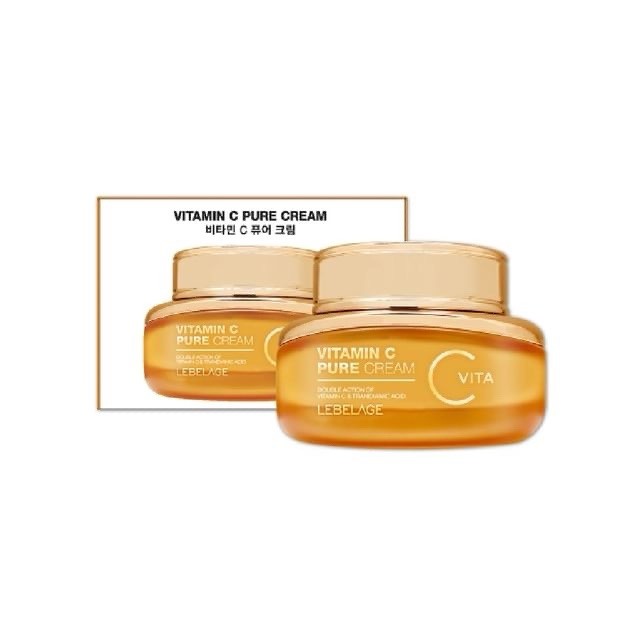 LEBELAGE Vitamin C Pure Cream 55ml Face Moisturizer Made in Korea 2 Pack