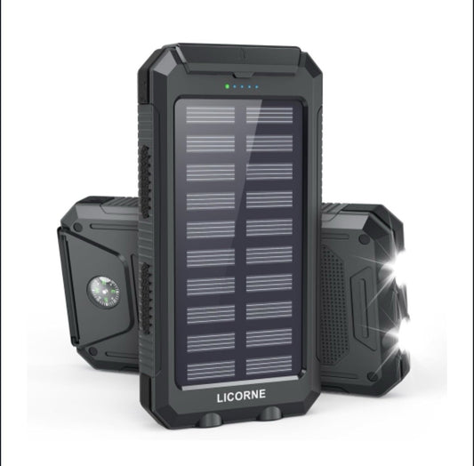 LICORNE Solar Power Bank - 30000 mAh (LJJ-S023) 2 USB Outport & Powerful light - Lumi and Leo