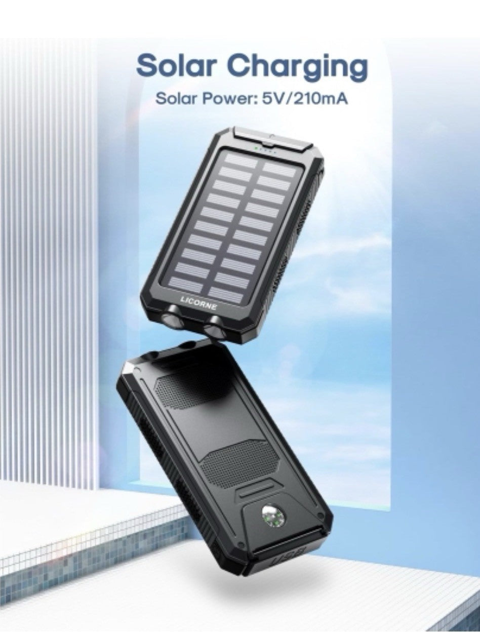 LICORNE Solar Power Bank - 30000 mAh (LJJ-S023) 2 USB Outport & Powerful light