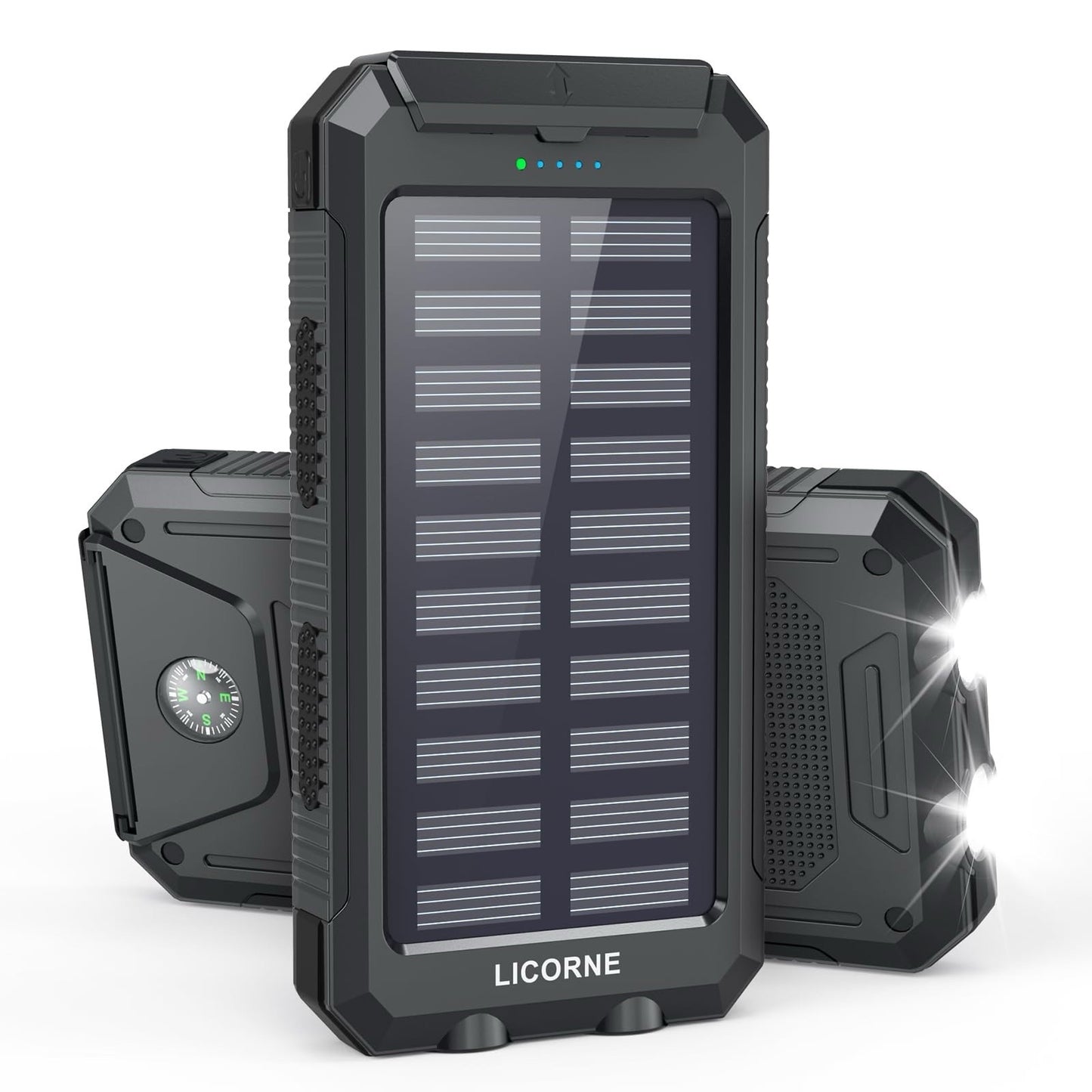 LICORNE Solar Power Bank - 30000 mAh (LJJ-S023) 2 USB Outport & Powerful light - Lumi and Leo