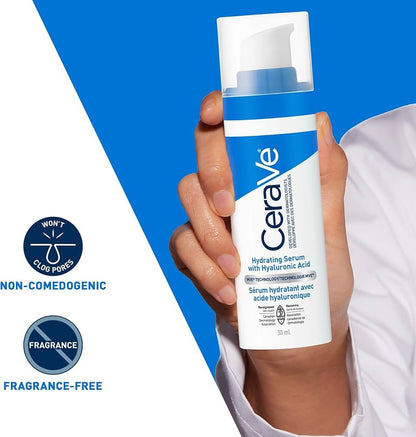LOT OF 2 Cerave Hydrating Hyaluronic Acid Face Serum - 1oz/30ml - Lumi and Leo