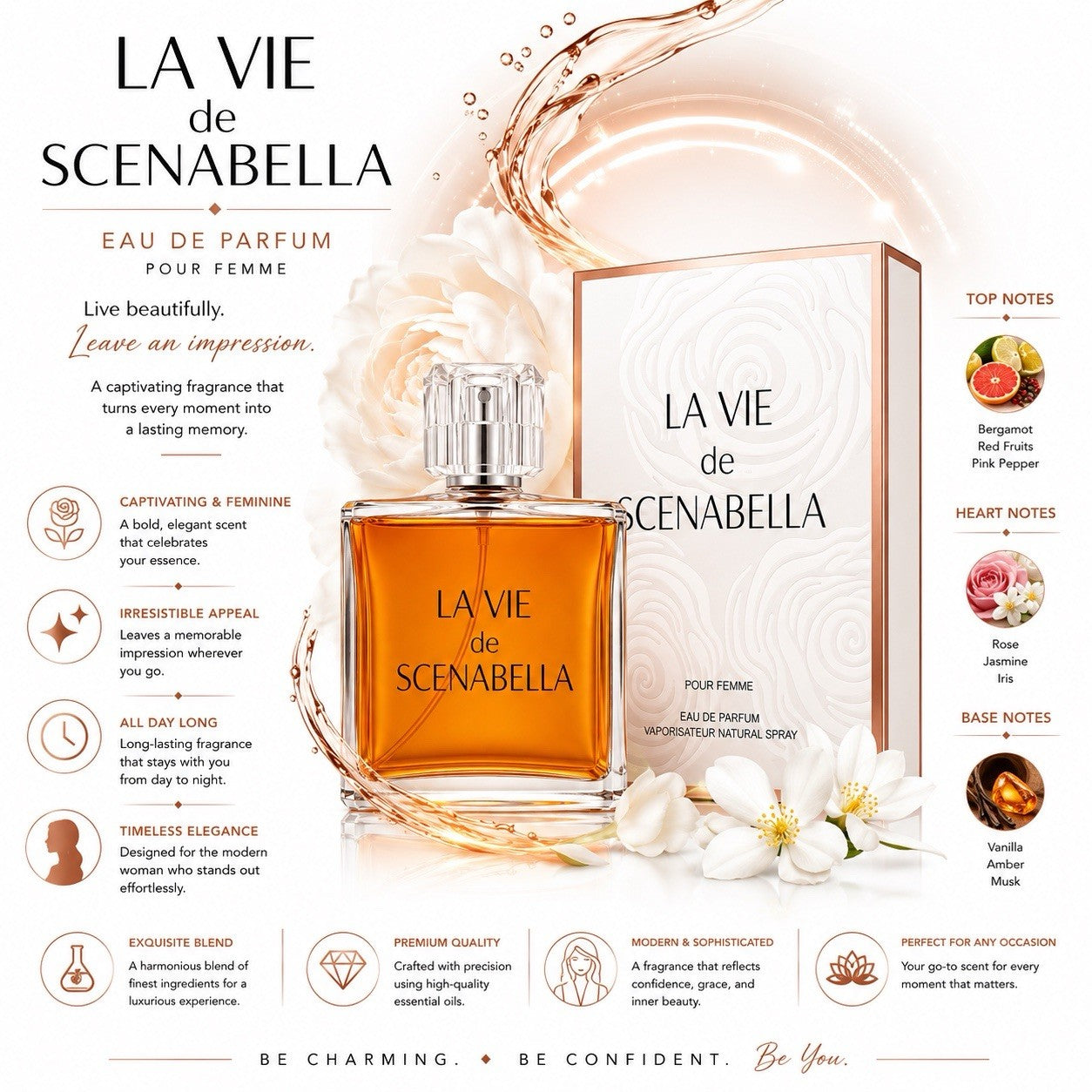 La Vie de Scenabella Eau De Parfum for Women 100ml Long Lasting Perfume