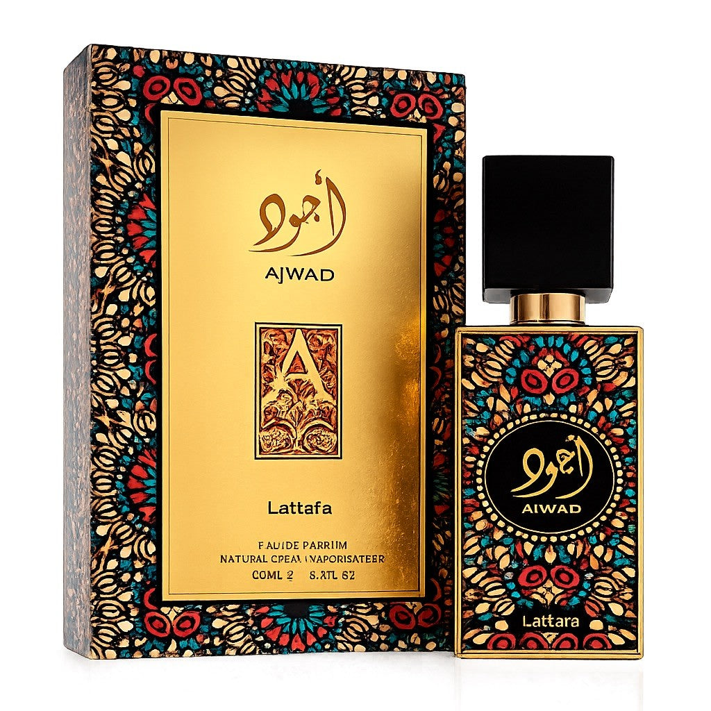 Lattafa Ajwad Eau de Parfum 60ml Unisex Perfume Long Lasting Arabic Fragrance