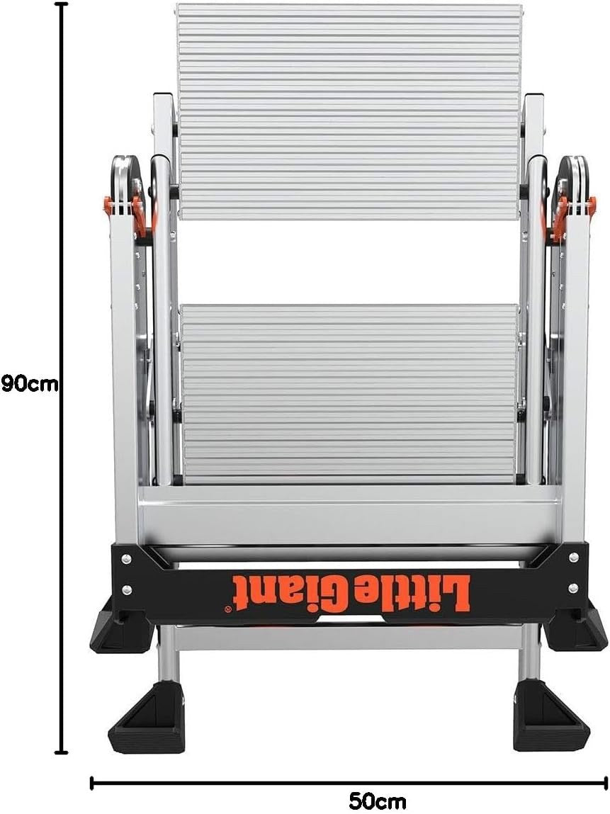 Little Giant Jumbo Step Folding Safety Step Stool Ladder Aluminum Heavy Duty