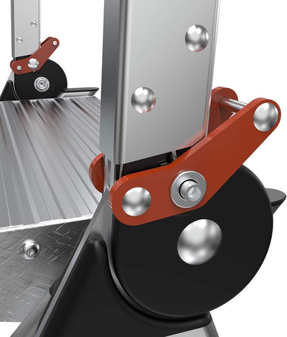 Little Giant Jumbo Step Folding Safety Step Stool Ladder Aluminum Heavy Duty - Lumi and Leo