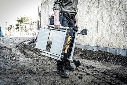 Little Giant Jumbo Step Folding Safety Step Stool Ladder Aluminum Heavy Duty - Lumi and Leo