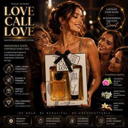 Love Call Love Women’s Perfume Gift Set EDP & Body Lotion - Lumi and Leo