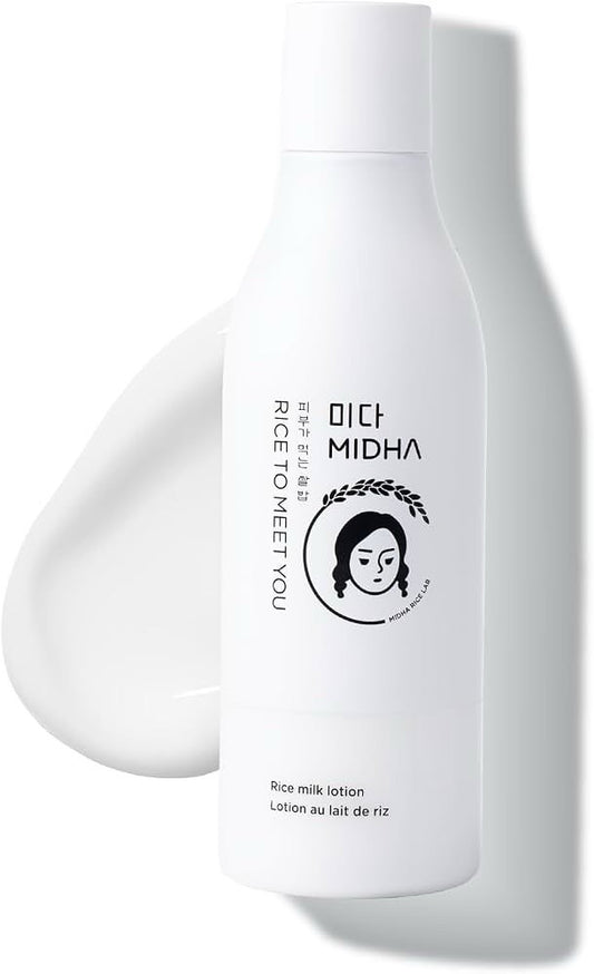 MIDHA Rice Milk Face Lotion - Skin Moisturizer for All Skin Types, Vegan, Unscen - Lumi and Leo