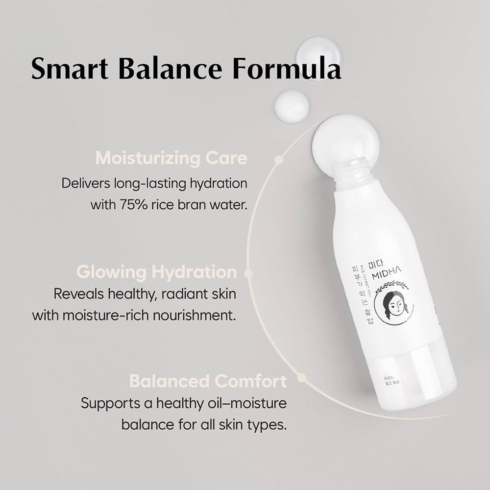 MIDHA Rice Milk Face Lotion - Skin Moisturizer for All Skin Types, Vegan, Unscen - Lumi and Leo