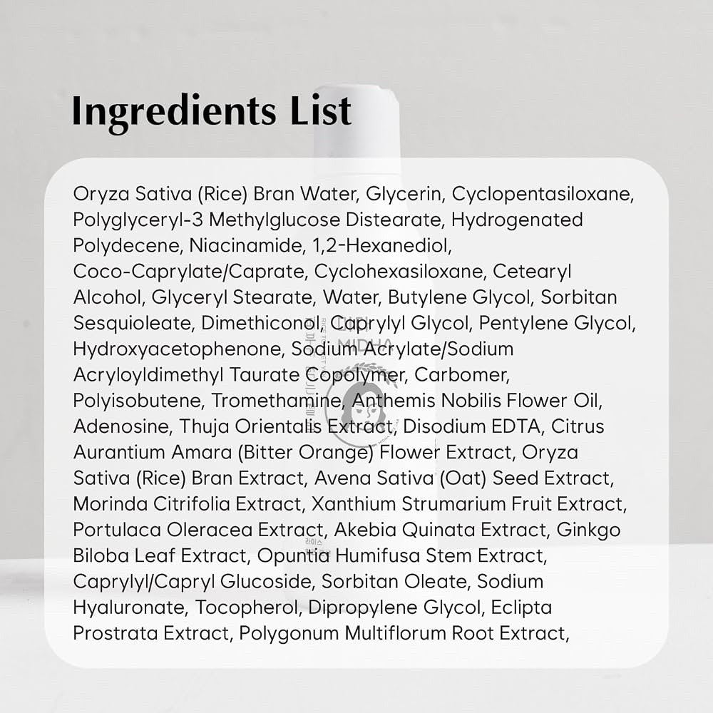 MIDHA Rice Milk Face Lotion - Skin Moisturizer for All Skin Types, Vegan, Unscen - Lumi and Leo