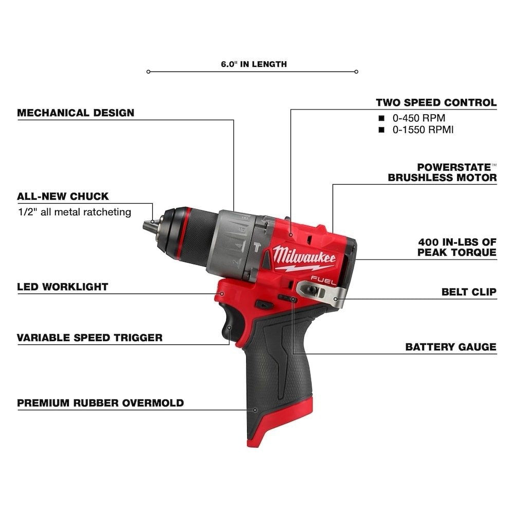MILWAUKEE M12 FUEL HAMMER DRILL