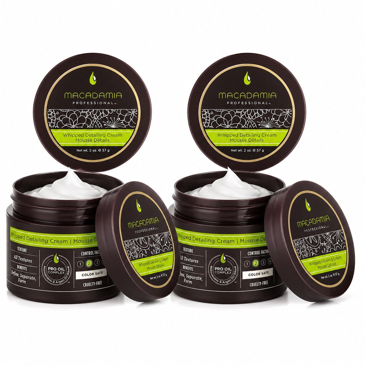 Macadamia Professional Whipped Detailing Cream 2oz Hair Styling Cream 2 Pack - Lumi and Leo