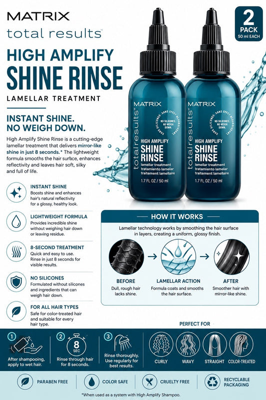 Matrix Total Results High Amplify Shine Rinse Lamellar Hair Treatment 50ml2 pack - Lumi and Leo