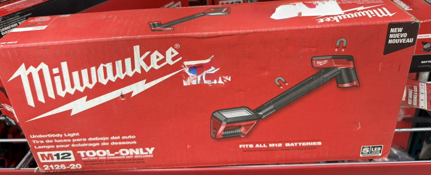 Milwaukee 2126-20 M12 12V Underbody Light - Red (Tool-Only) Fast Shipping New - Lumi and Leo