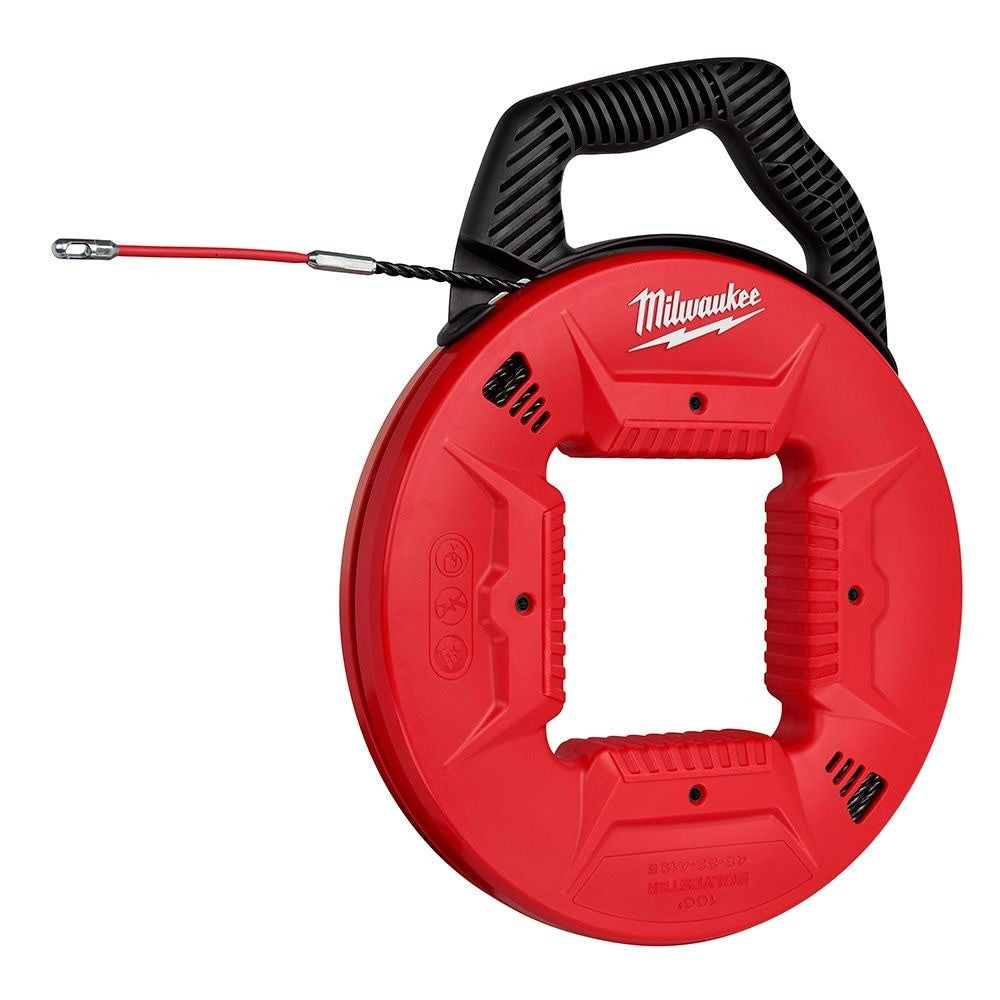 Milwaukee 48-22-4195 100' Polyester Fish Tape W/ Flexible Metal Leader