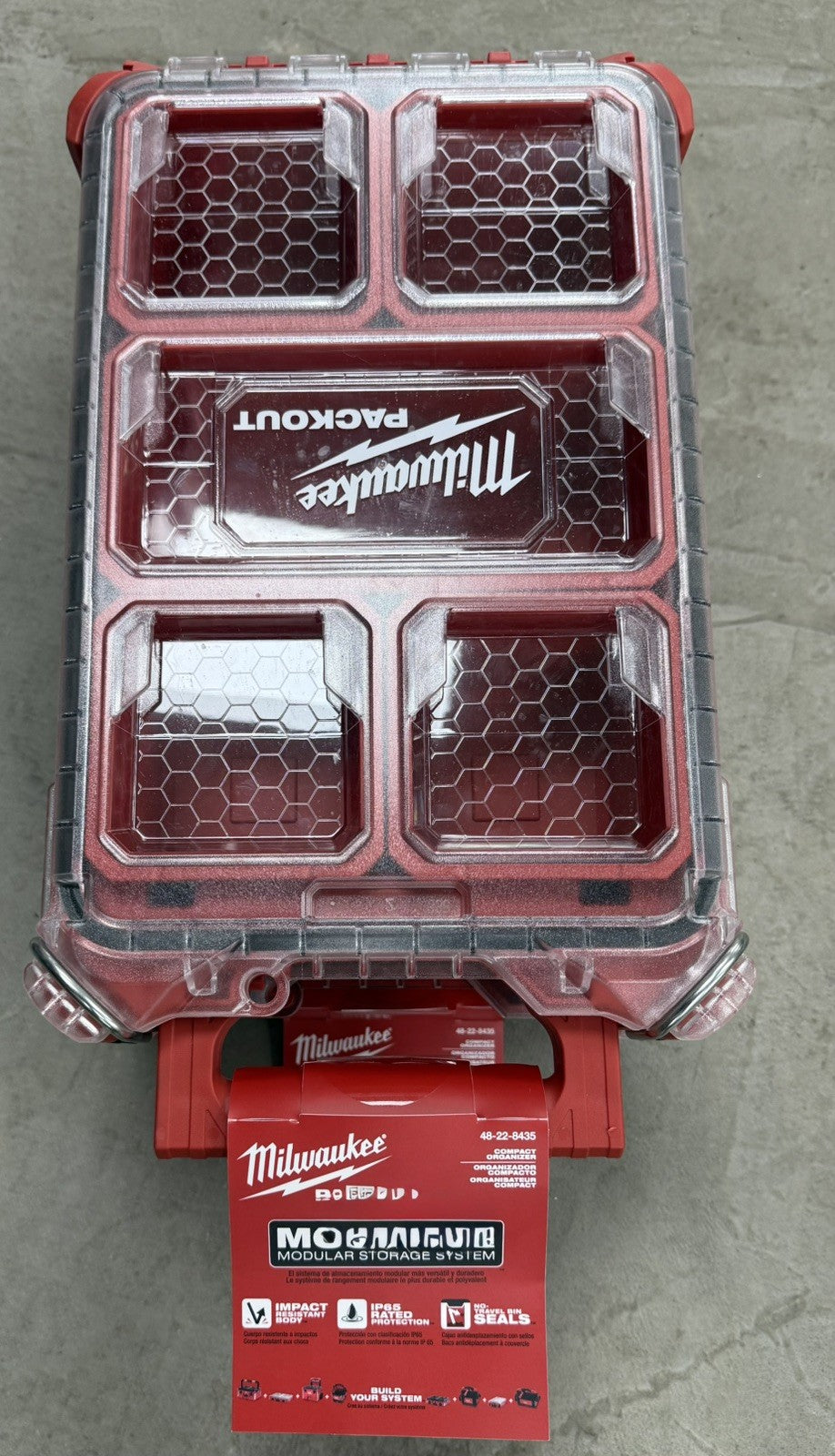 Milwaukee 48-22-8435 PACKOUT Slim Organizer IP65 Tool Box - Lumi and Leo