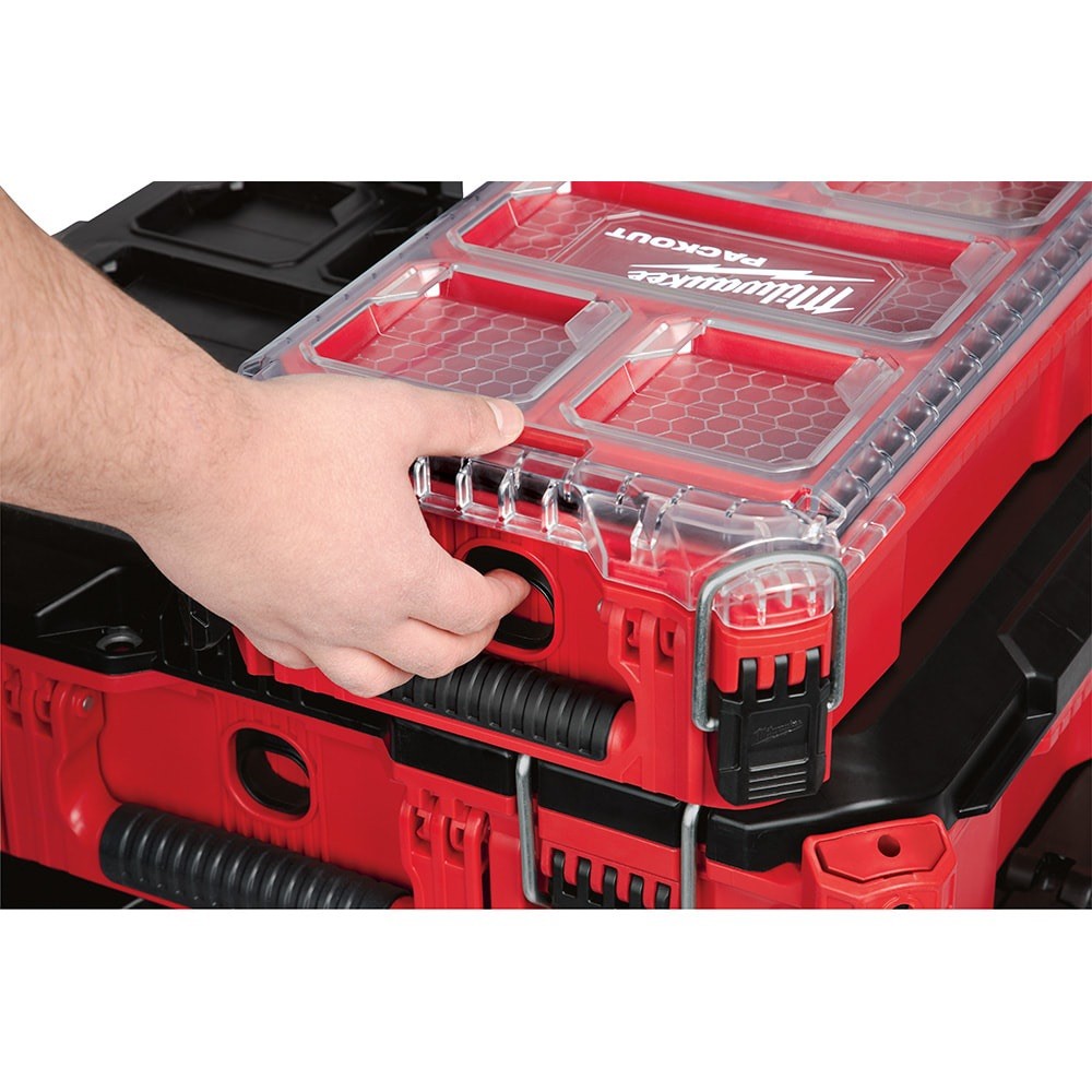 Milwaukee 48-22-8435 PACKOUT Slim Organizer IP65 Tool Box - Lumi and Leo