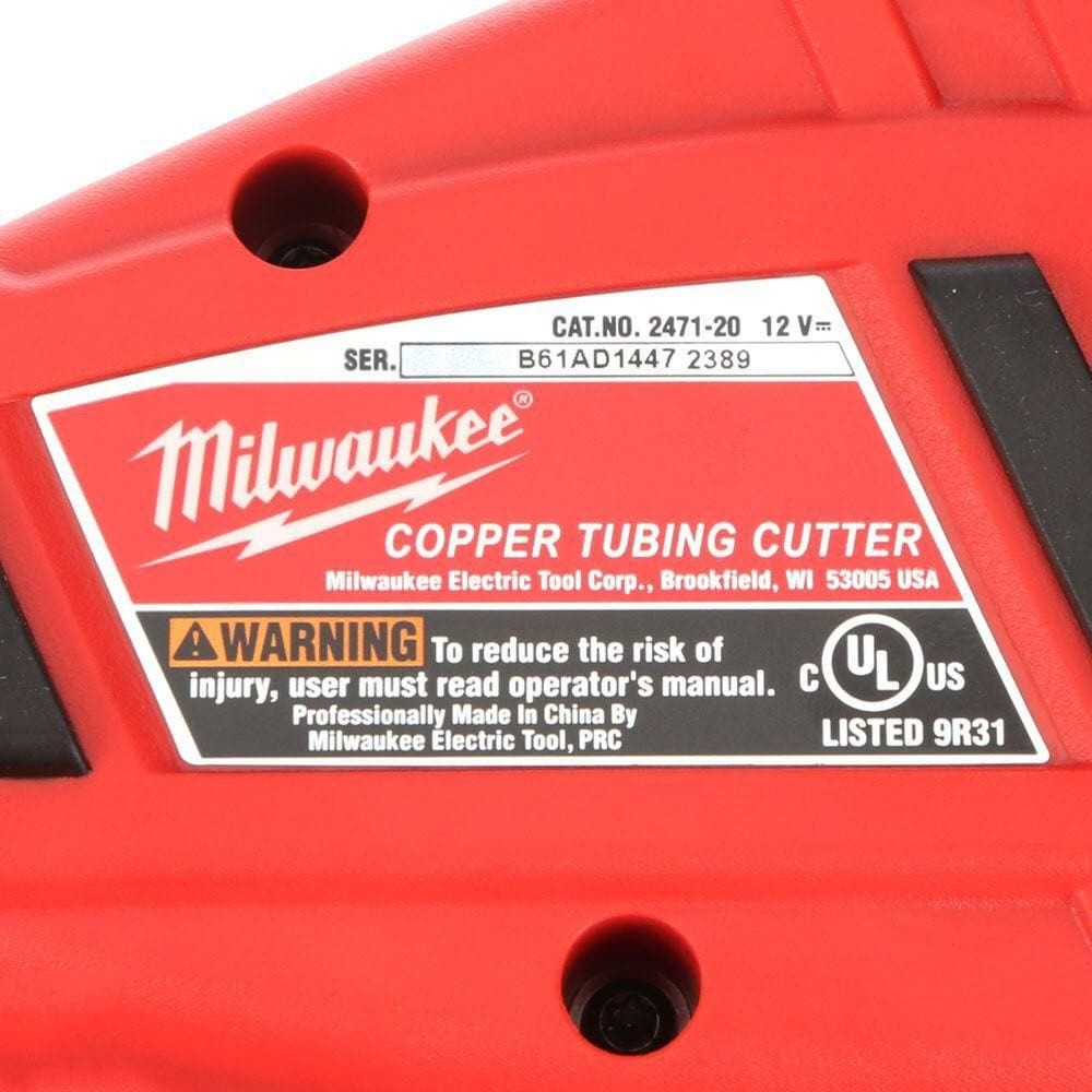 Milwaukee M12 Copper Tubing Cutter 2471-20 Tested & Working Tool Only - Lumi and Leo