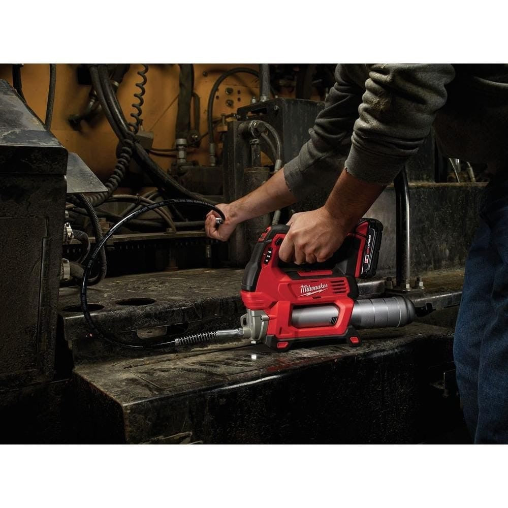 Milwaukee M18 2646-20 18V Cordless 2-Speed Grease Gun - Red