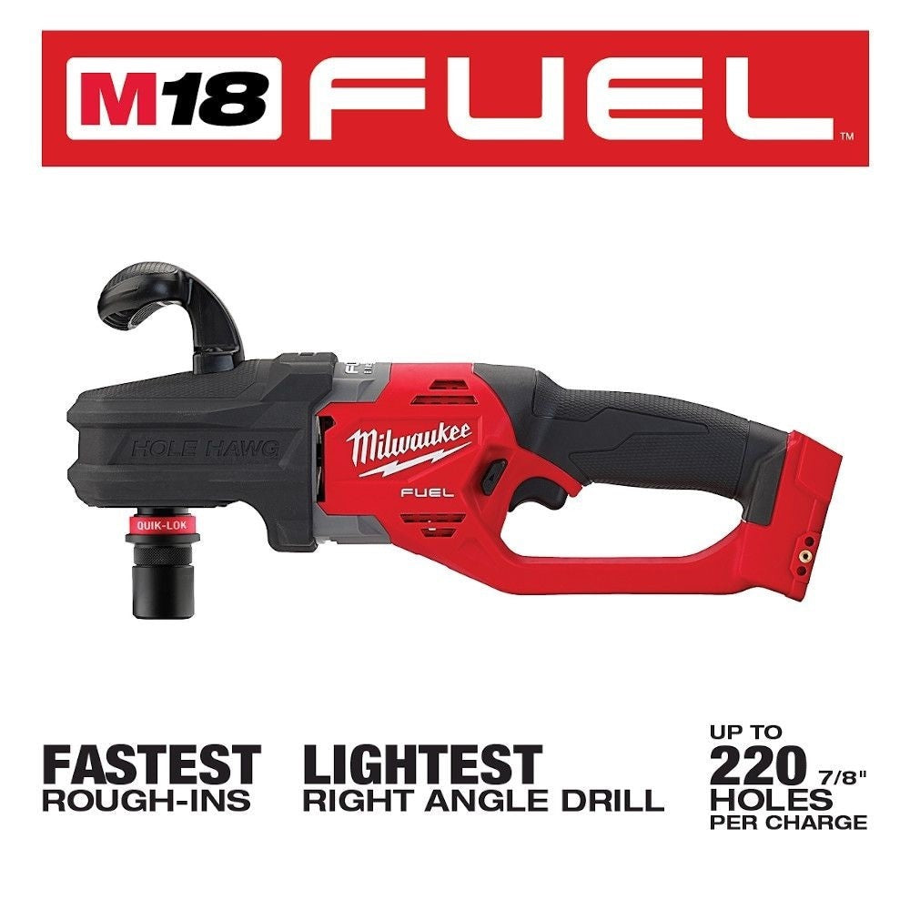 Milwaukee M18 FUEL Hole Hawg 7/16" Right Angle Drill Tested & Working Tool Only - Lumi and Leo