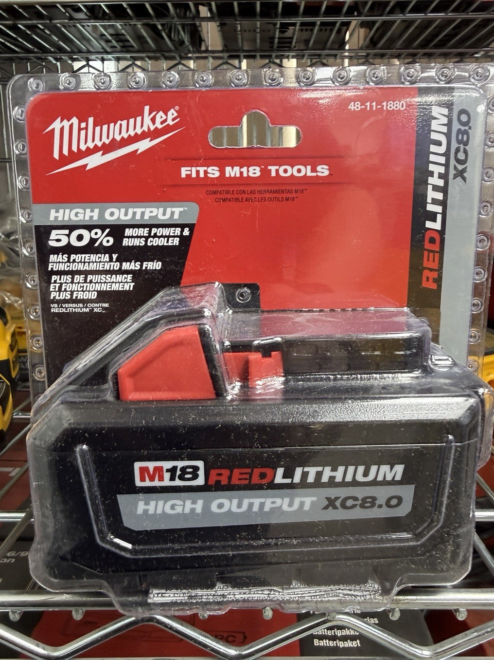 Milwaukee M18 REDLITHIUM HIGH OUTPUT XC8.0 18V 8.0Ah Battery 48-11-1880 New