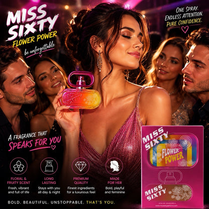 Miss Sixty Flower Power Eau de Toilette Women Perfume Spray Floral Fruity EDT - Lumi and Leo