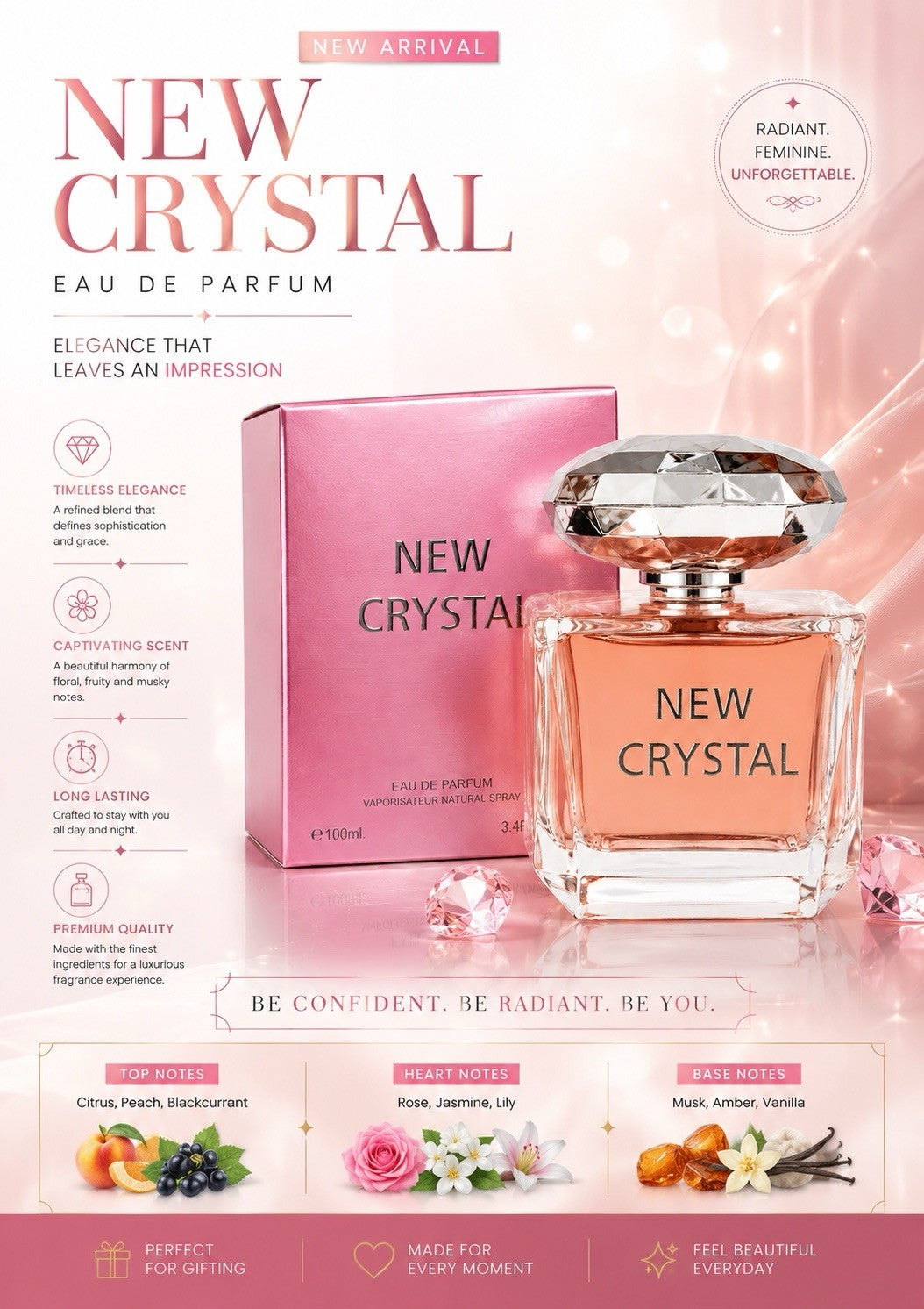 NEW CRYSTAL EDP 100ml Women Perfume