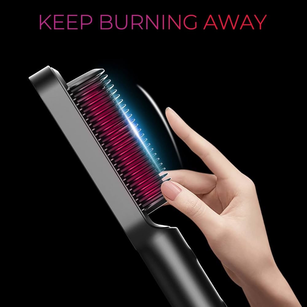 NEW TYMO Ring Hair Straightening Comb 5 Temperature Levels Fast Heat Up SEALED - Lumi and Leo