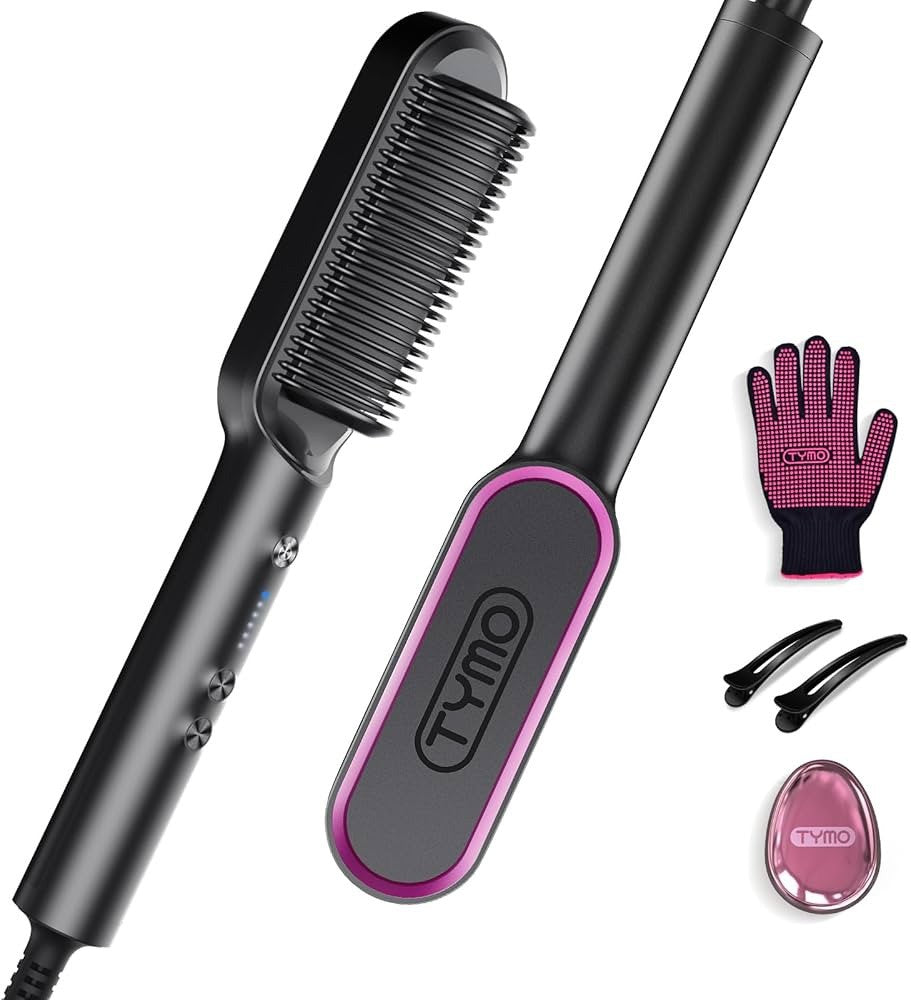 NEW TYMO Ring Hair Straightening Comb 5 Temperature Levels Fast Heat Up SEALED - Lumi and Leo
