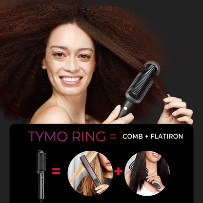 NEW TYMO Ring Hair Straightening Comb 5 Temperature Levels Fast Heat Up SEALED - Lumi and Leo