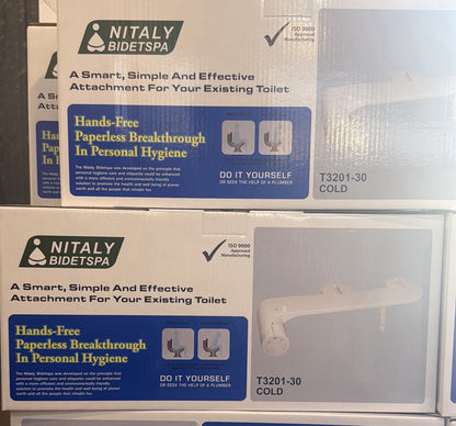 Nitaly BidetSpa T3201-30 Cold Water Bidet Toilet Attachment Non-Electric - Lumi and Leo