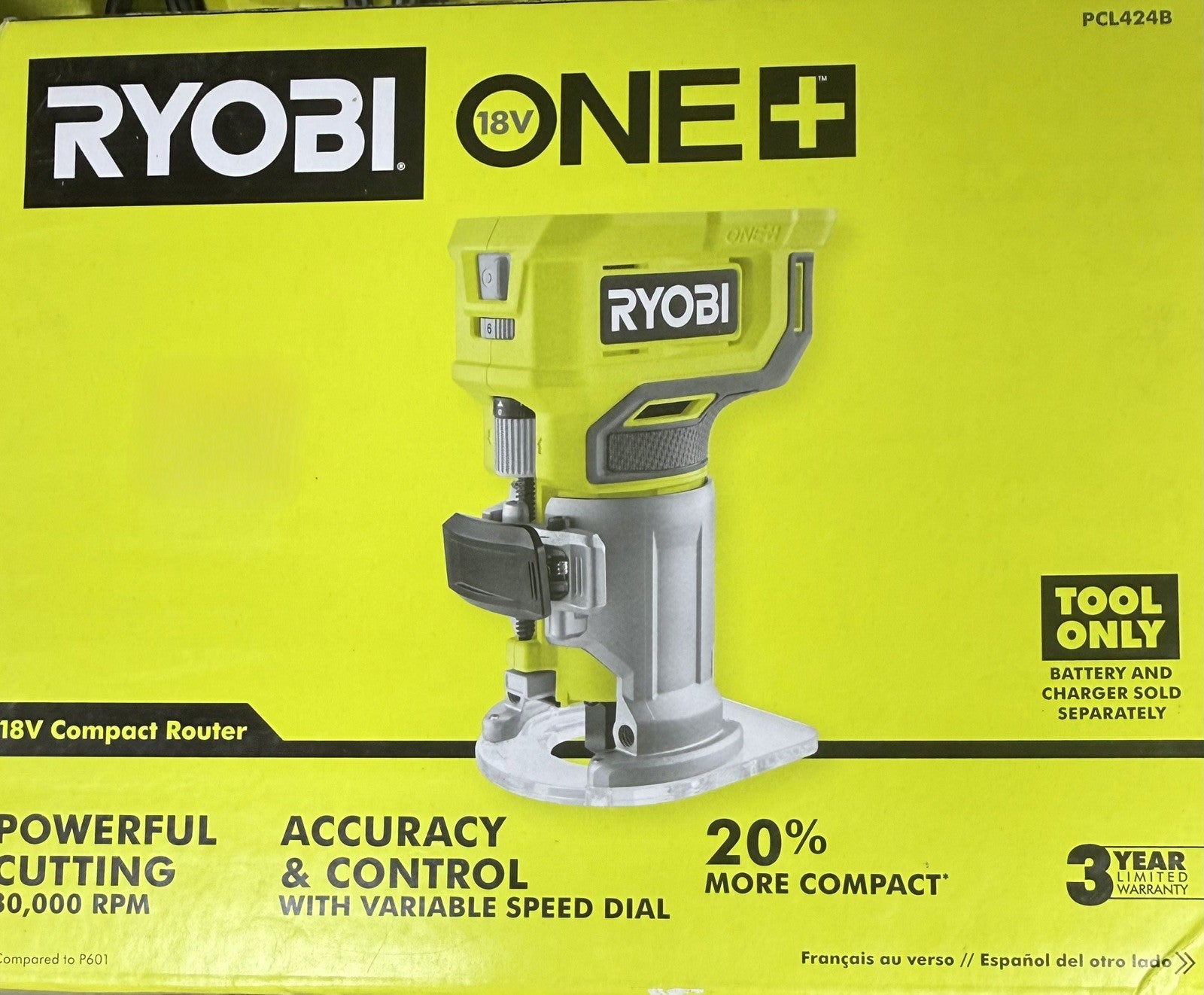 ONE+ 18V Cordless Compact Fixed Base Router Tool Only (Battery Not Included) - P