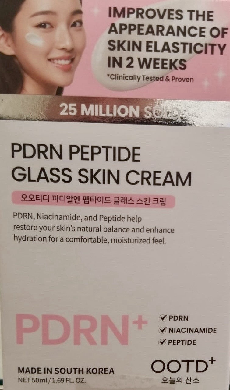 OOTD PDRN Peptide Glass Skin Cream 50ml Face Moisturizer Made in Korea