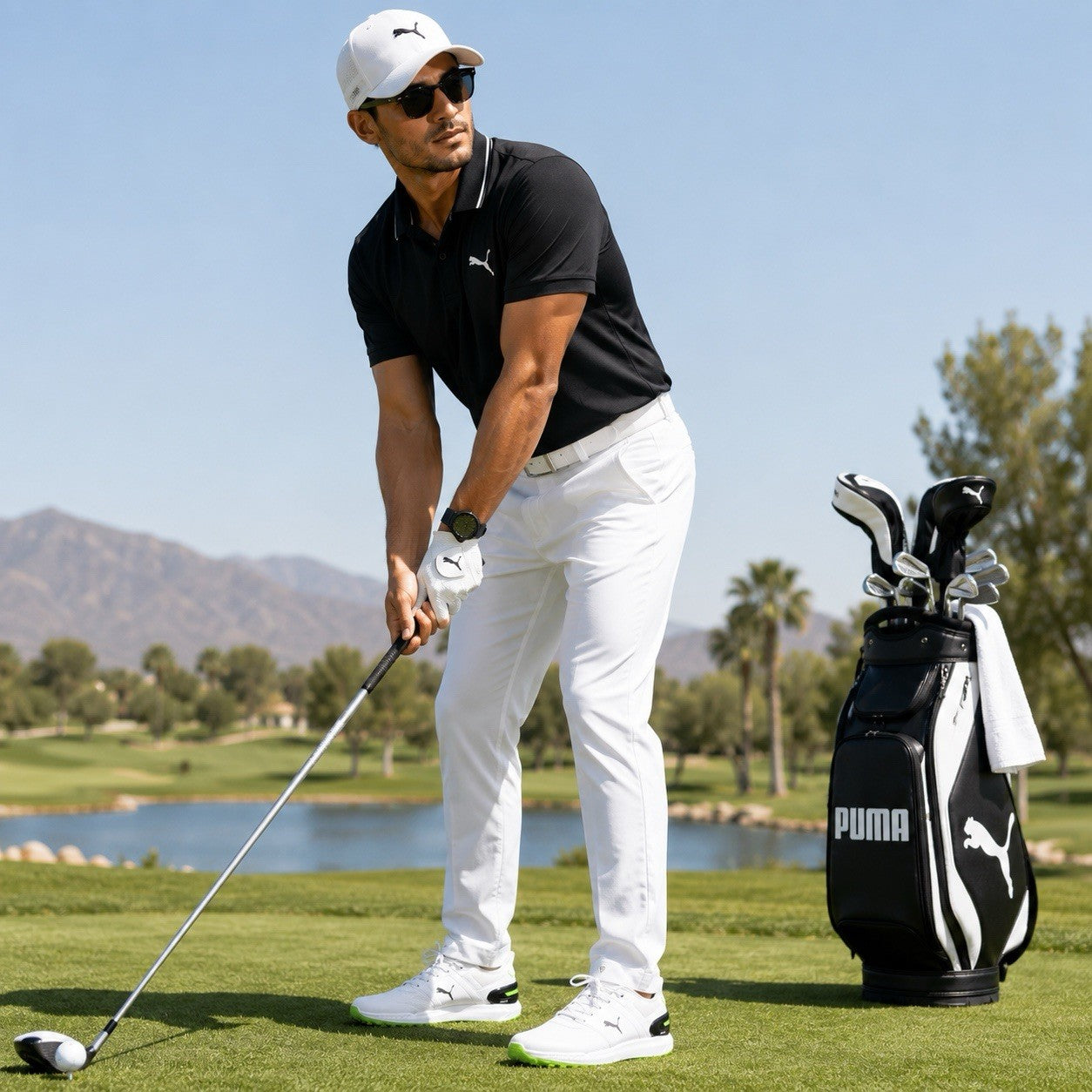 PUMA Ignite Elevate Golf Shoes White Green Multiple Sizes Tell Us Your Size ? - Lumi and Leo