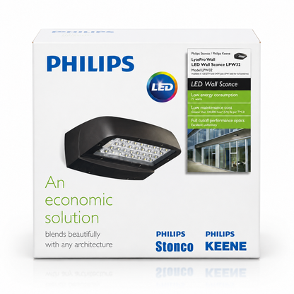 Philips Stonco Keene LPW32 LED Wall Sconce 71W 347V 4000K Commercial Light - Lumi and Leo