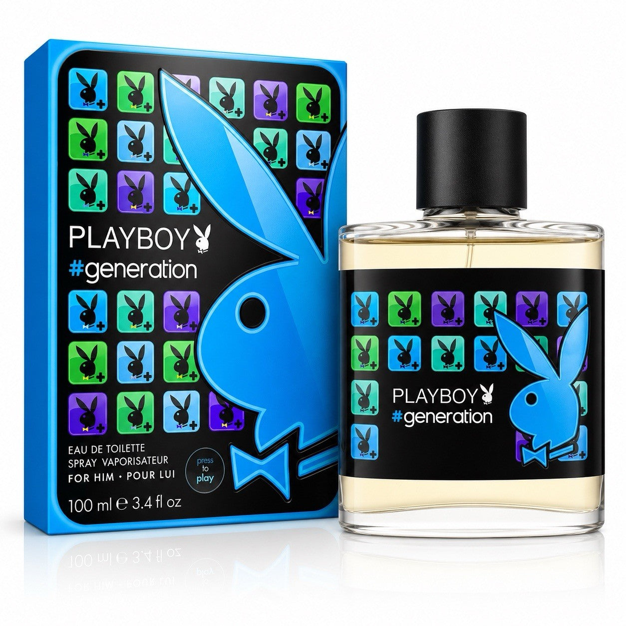 Playboy #Generation Eau De Toilette Spray for Men 100ml 3.4 fl oz New - Lumi and Leo
