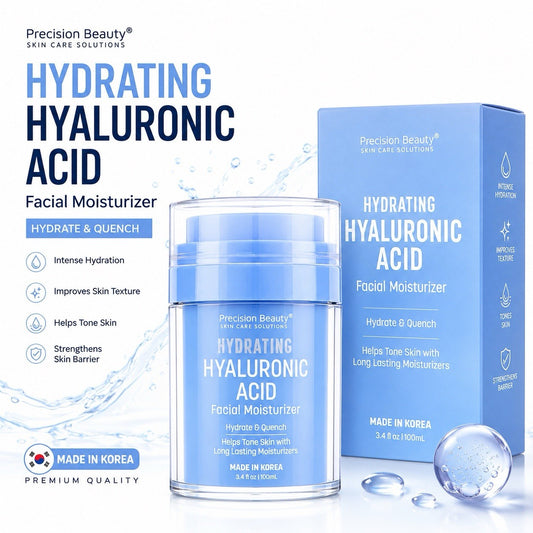 Precision Beauty  Hyaluronic Acid Facial Moisturizer Helps Skin Tone 3.4oz NEW!! - Lumi and Leo