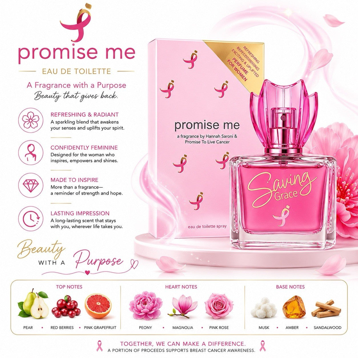 Promise Me Eau De Toilette EDT Spray for Women 100ml 3.4 fl oz New - Lumi and Leo