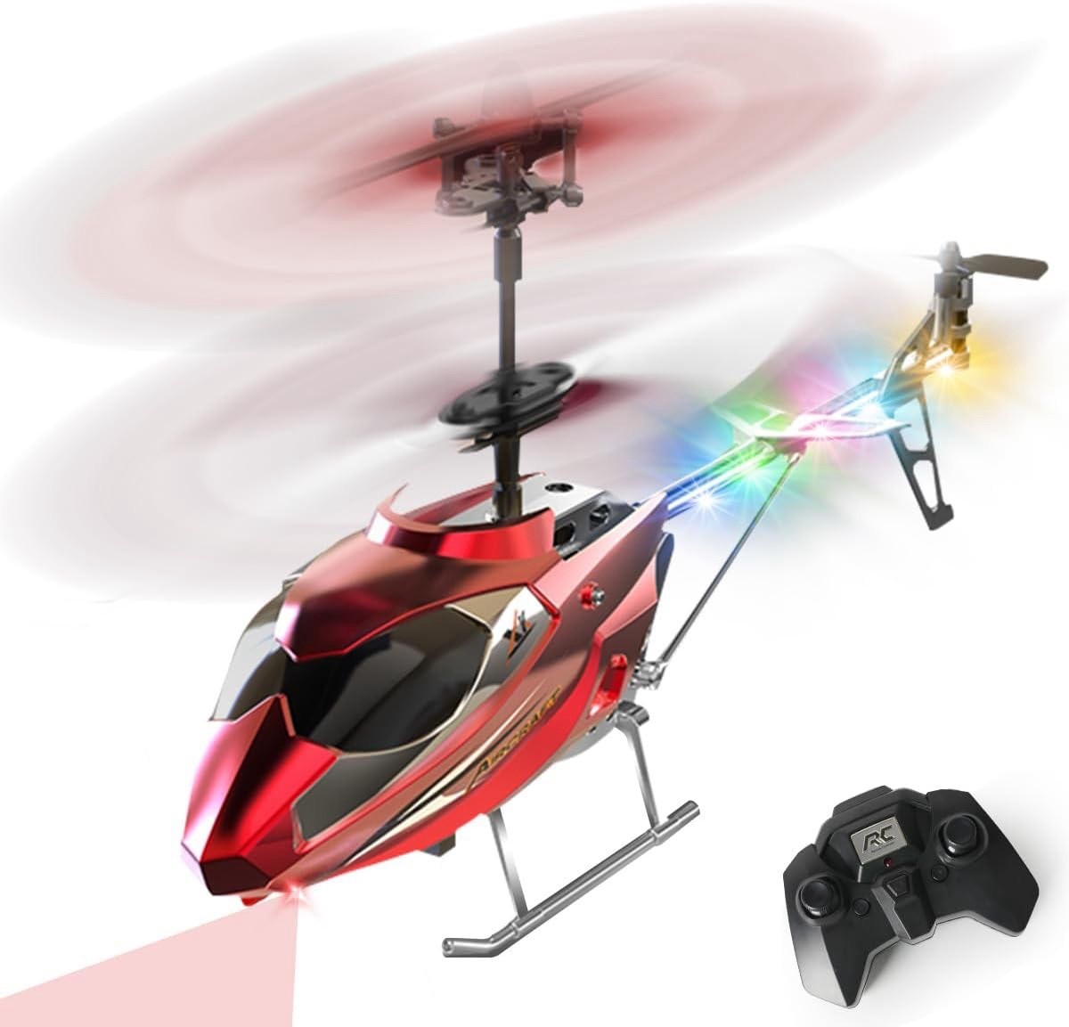 RC Helicopter Lights Remote Control Aircraft for Kids - Lumi and Leo