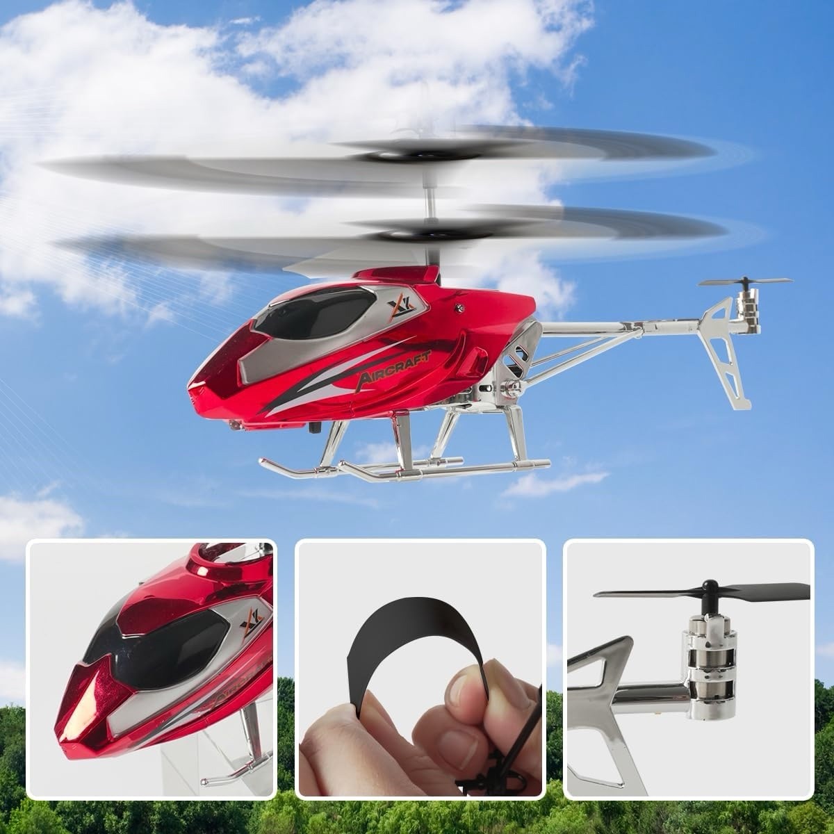 RC Helicopter Lights Remote Control Aircraft for Kids
