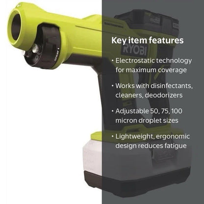 RYOBI-18V ONE+ Cordless Handheld Electrostatic Sprayer Kit - Lumi and Leo