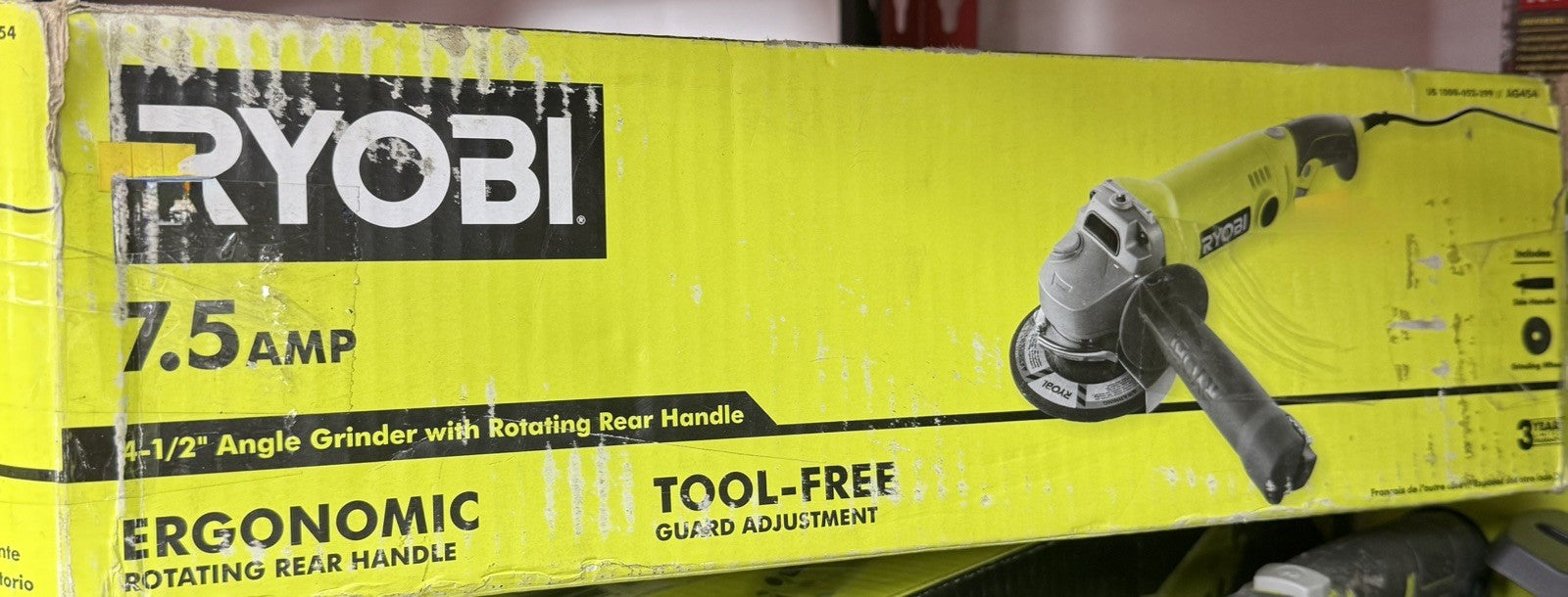 RYOBI 7.5 Amp 4.5 in. Corded Angle Grinder