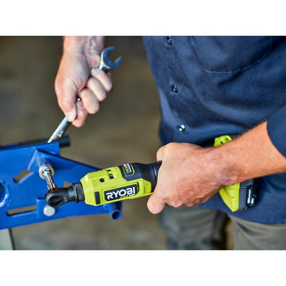 RYOBI ONE+ 18V HP Brushless Cordless Compact 1/4 in. High Speed Ratchet - Lumi and Leo