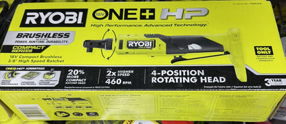RYOBI ONE+ 18V HP Brushless Cordless Compact 1/4 in. High Speed Ratchet - Lumi and Leo