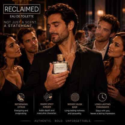 Reclaimed Eau de Toilette for Men 100ml Long Lasting Citrus Woody Fragrance - Lumi and Leo
