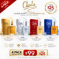 Revlon Charlie Collection 4 Pack EDT 100ml Gold Silver Red Blue for Women - Lumi and Leo