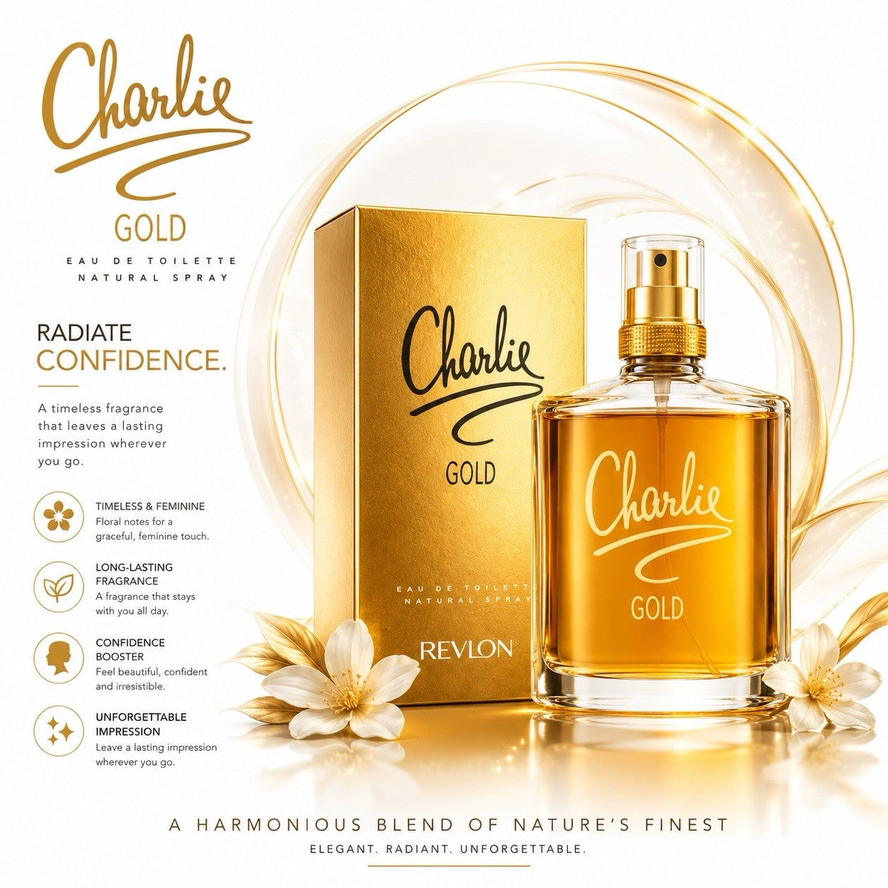 Revlon Charlie Collection 4 Pack EDT 100ml Gold Silver Red Blue for Women - Lumi and Leo