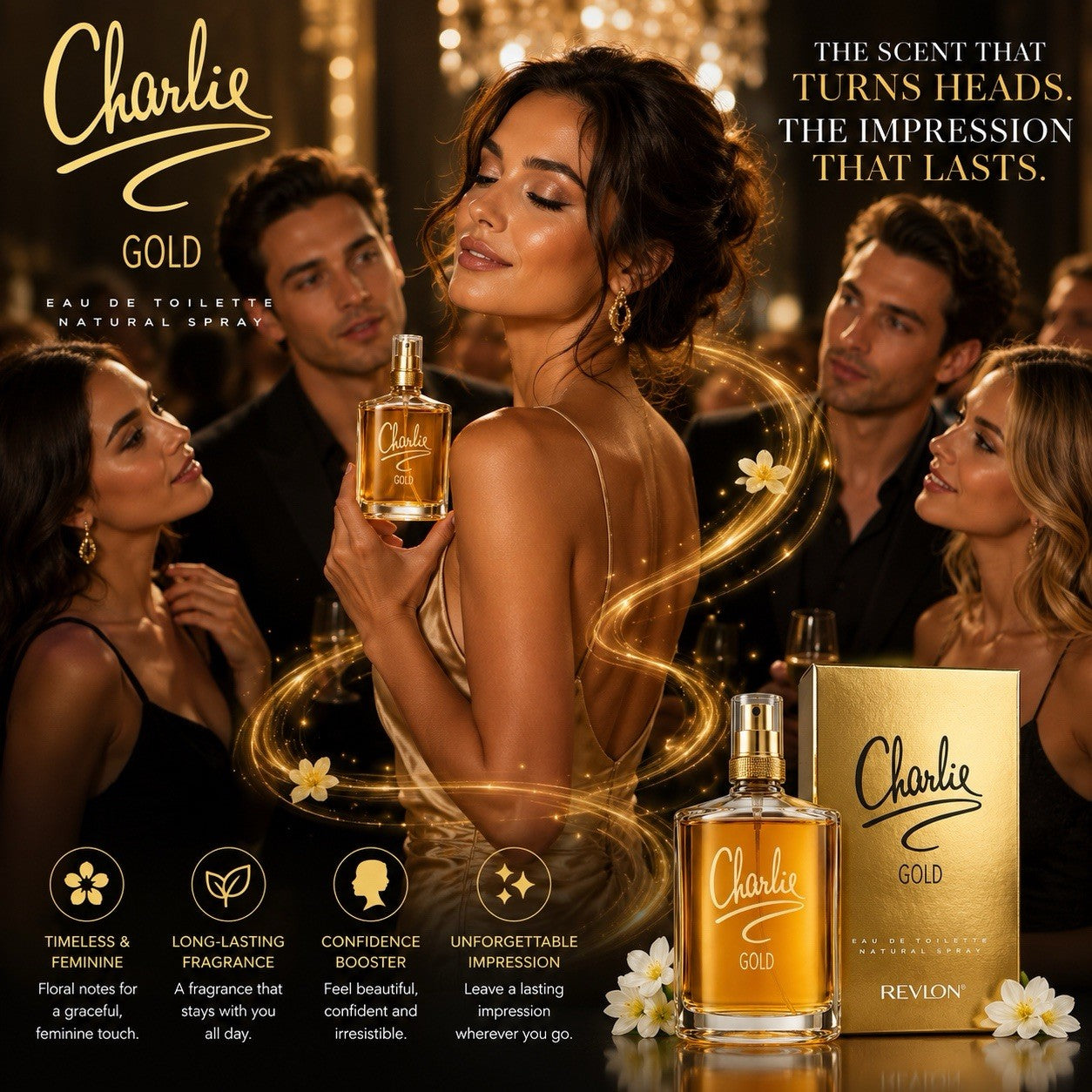 Revlon Charlie Collection 4 Pack EDT 100ml Gold Silver Red Blue for Women