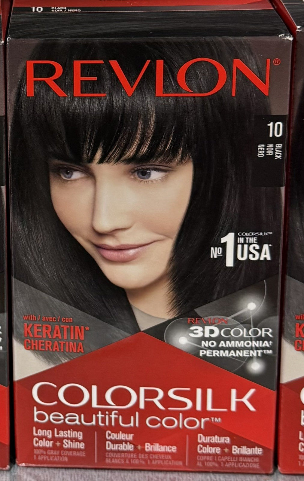 Revlon ColorSilk Hair Color 10 Black Pack of 2