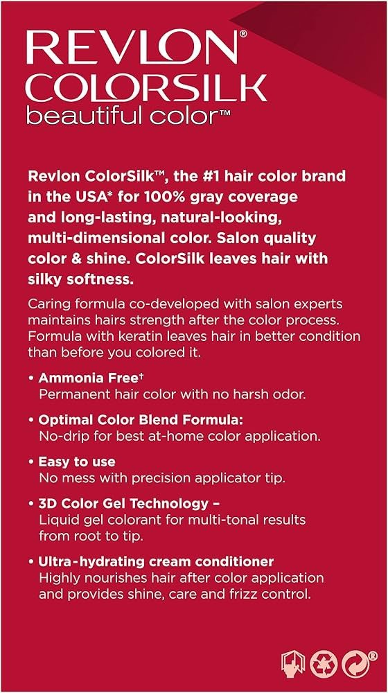 Revlon Colorsilk Beautiful Color Permanent Hair Color, 33 Long-Lasting  2 Pack